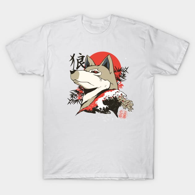 Japanese Wolf T-Shirt by lordambyar